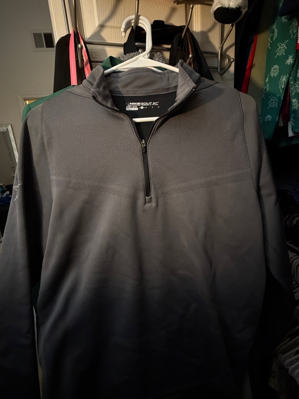 Nike Men’s Dark Gray Half-Zip Pullover Sweater